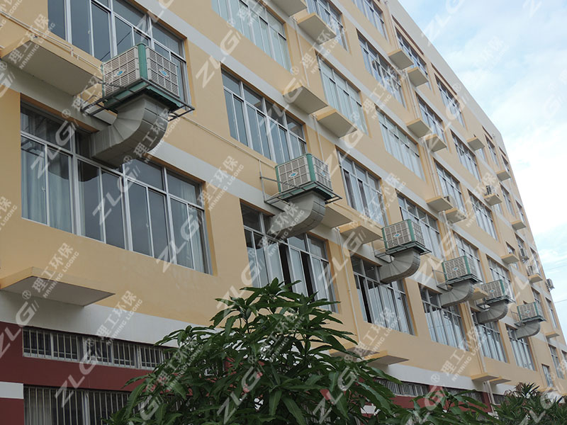 制衣廠安裝冷風機案例