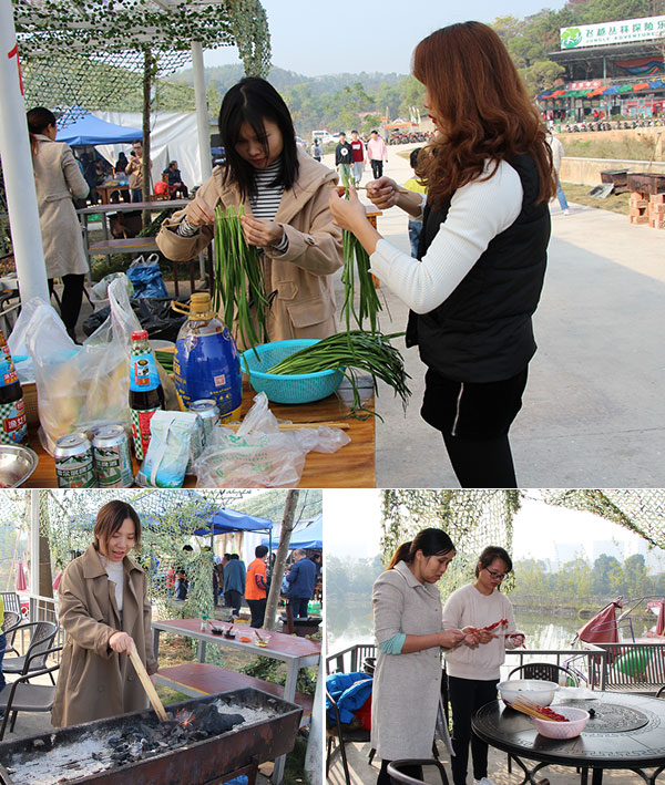 理工公司員工燒烤前準(zhǔn)備工作