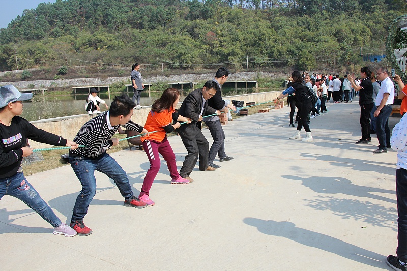 ZLG理工公司和南寧南電電氣公司比賽拉拔河